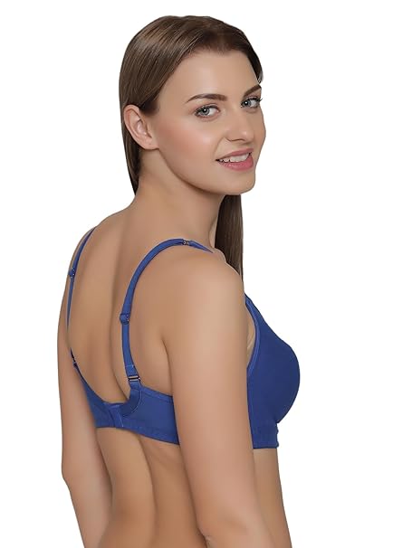 Clovia Women’s Cotton Padded Wire-Free Full-Coverage Bra – Soft Everyday Support